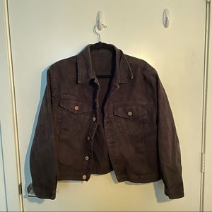 Brandy Melville Black Denim Trucker Jacket